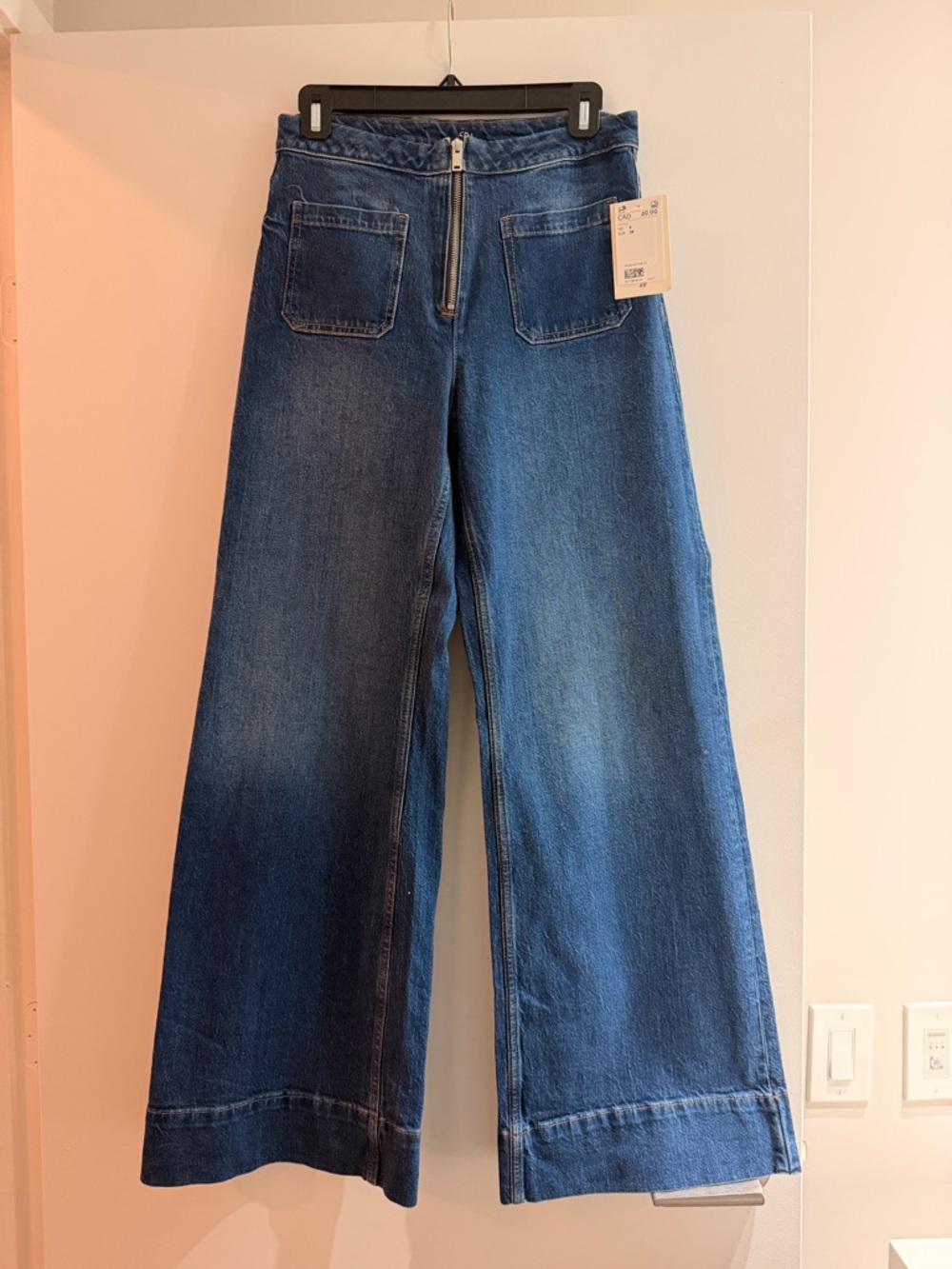 H&M Wide-Leg Women’s Jeans - Dark Blue